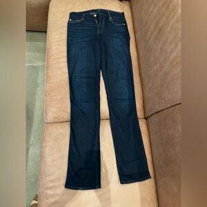 7 for All Mankind Kimmie Straight Leg Jeans in Indigo. Size 26